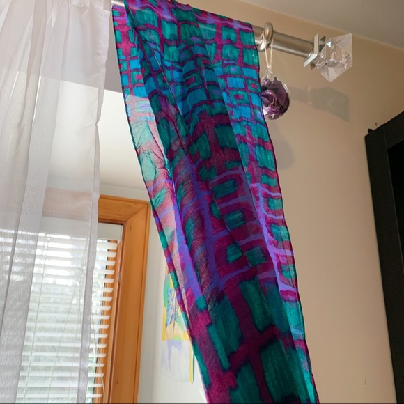 2x HP🎉🎉 Vintage Blue and Purple Scarf - Picture 5 of 5